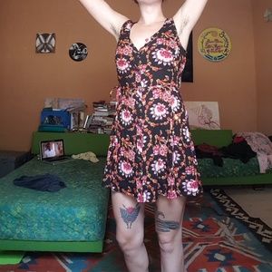 Floral button up dress