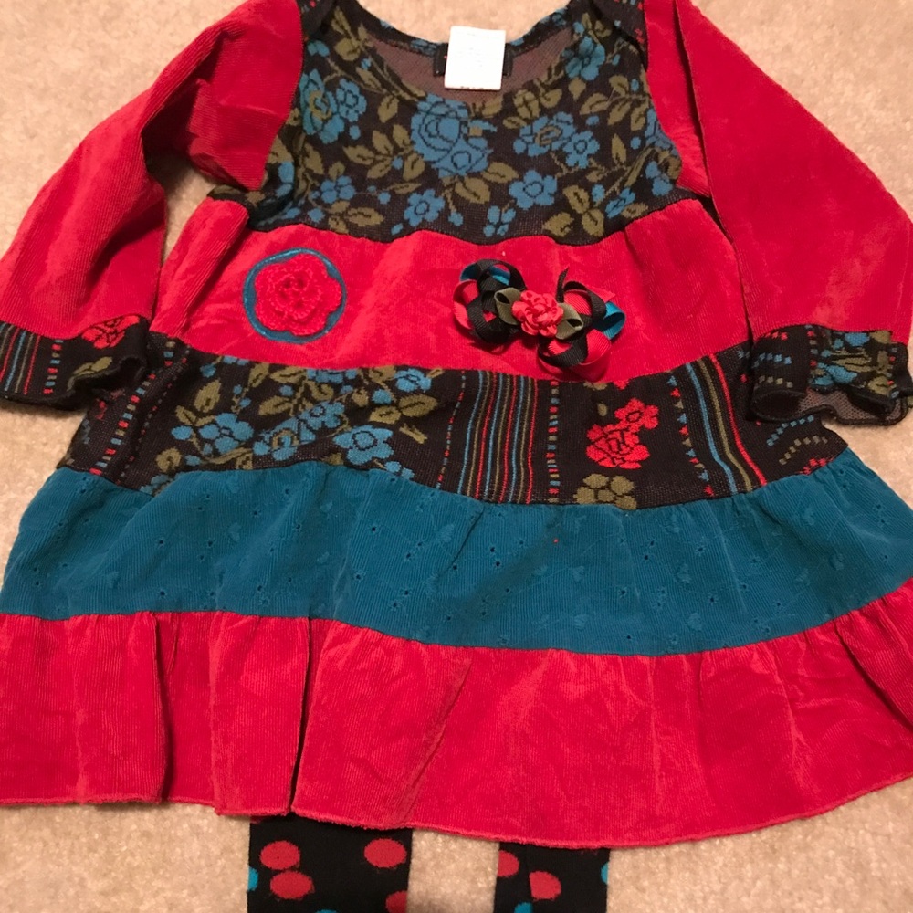Zaza Couture 3 Piece Set Red and Black
