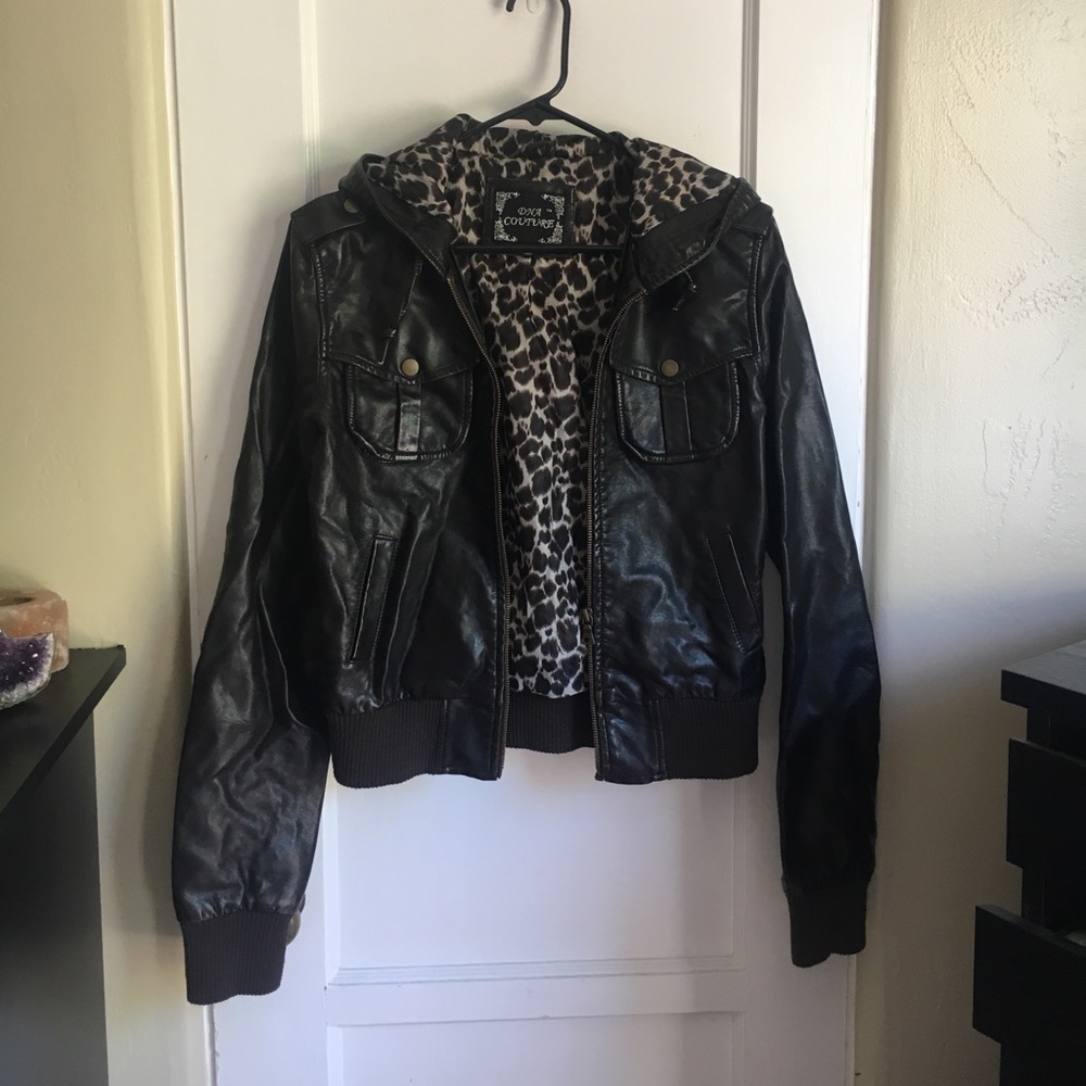 Brown Faux Leather Jacket