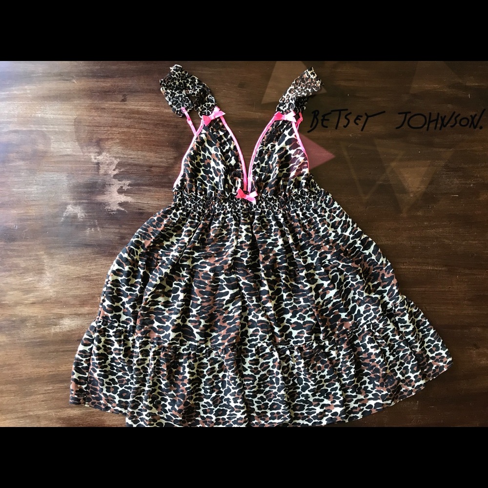 Betsey Johnson Intimates Sexy Cheetah Babydoll