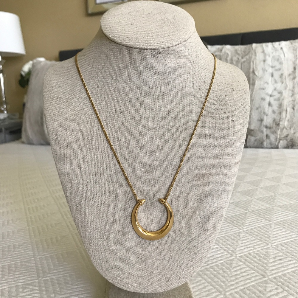 Stella & Dot Double Horn Pendant Necklace - Gold