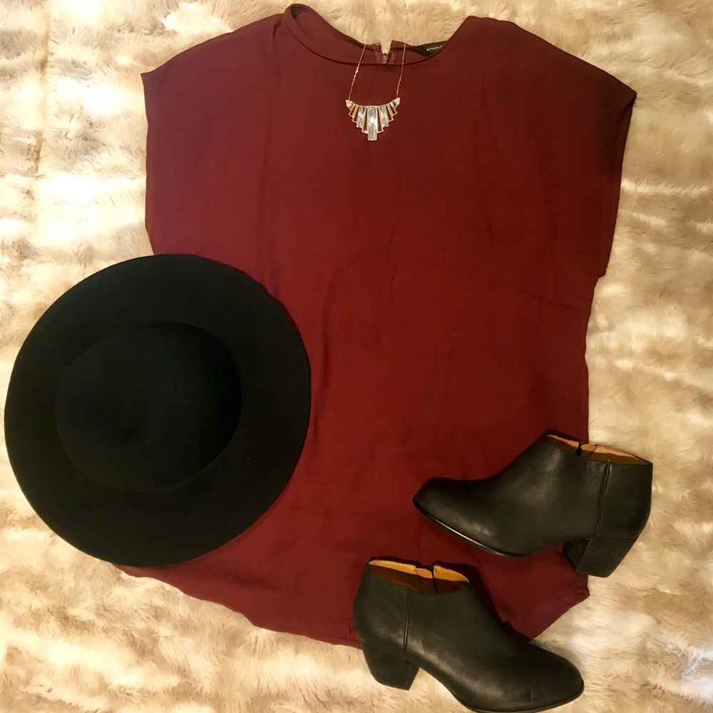 Burgundy/Wine Blouse