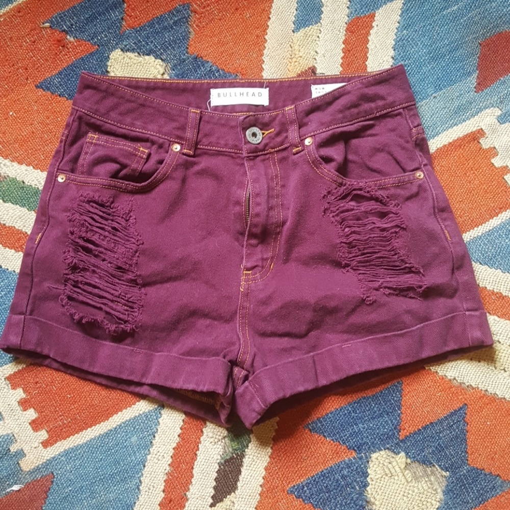 High rise bullhead shorts