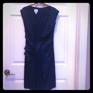 Classic blue silk cocktail dress