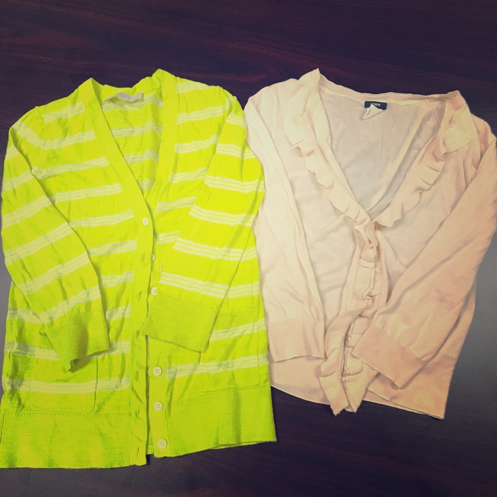 2 j crew light cardigans