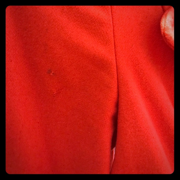 Old Navy Orange Wool Blend Pea Coat - Picture 3 of 4