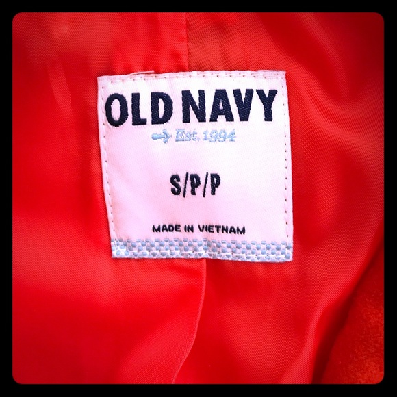 Old Navy Orange Wool Blend Pea Coat - Picture 4 of 4