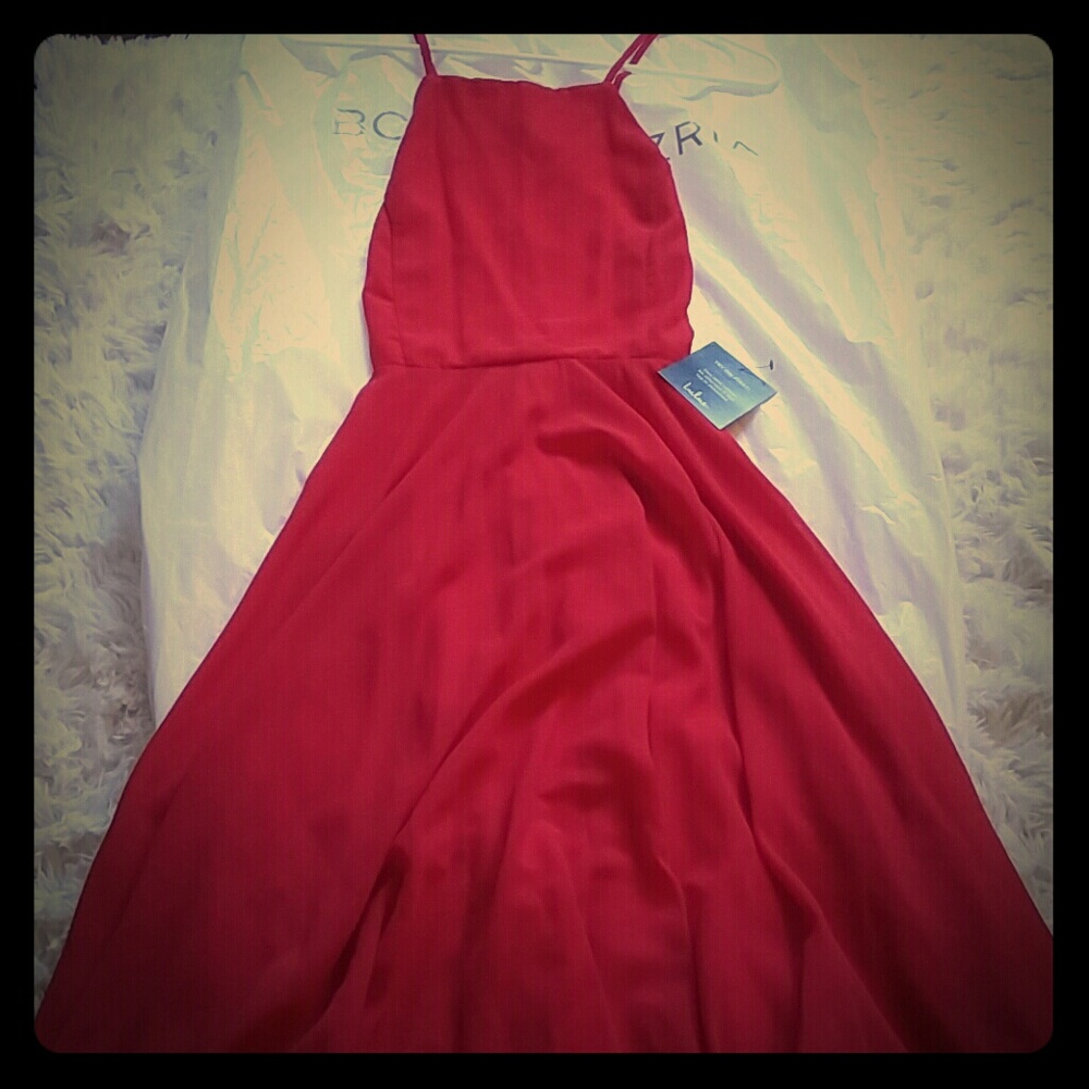 Lulus Red Floor Length Dress