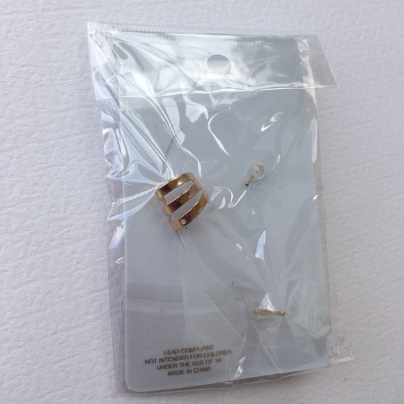 Ear Cuff Rhinestone Coral - Picture 2 of 3