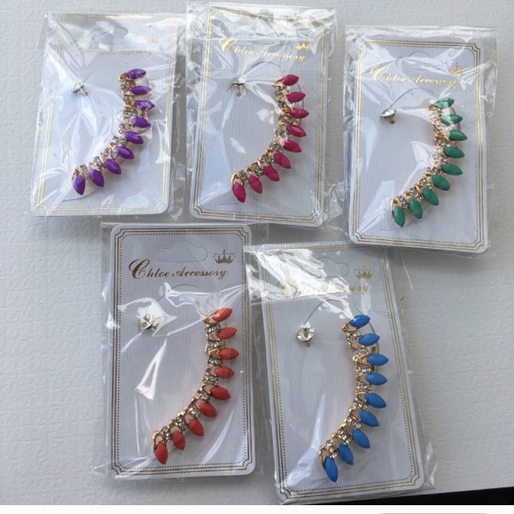 Ear Cuff Rhinestone Coral - Picture 3 of 3