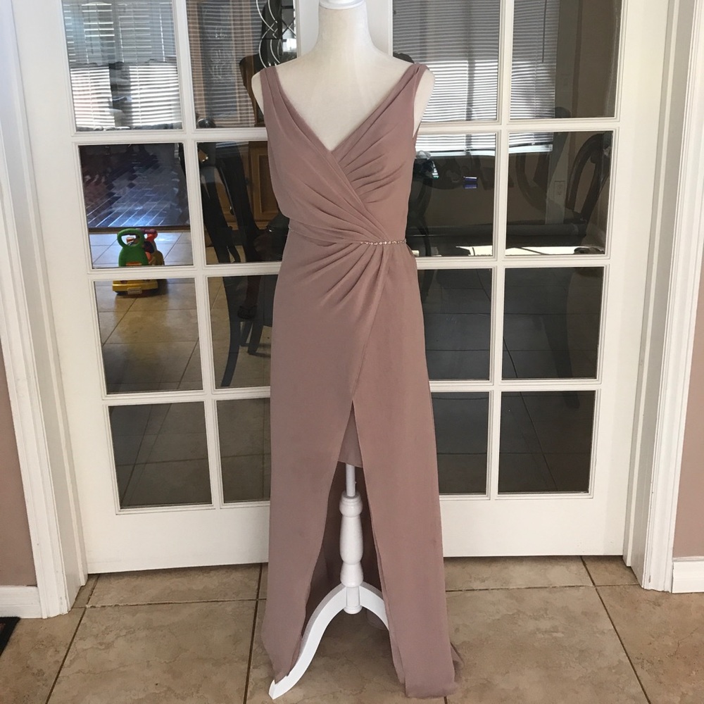 Formal tan/beige color dress