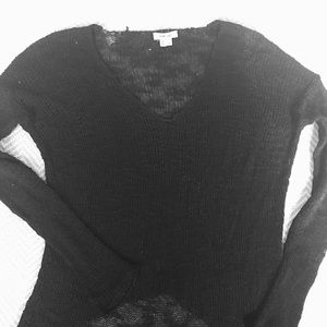 Helmut Lang Black Knit High Low Sweater - size S