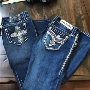 Designer jeans sold $60 each or together $100