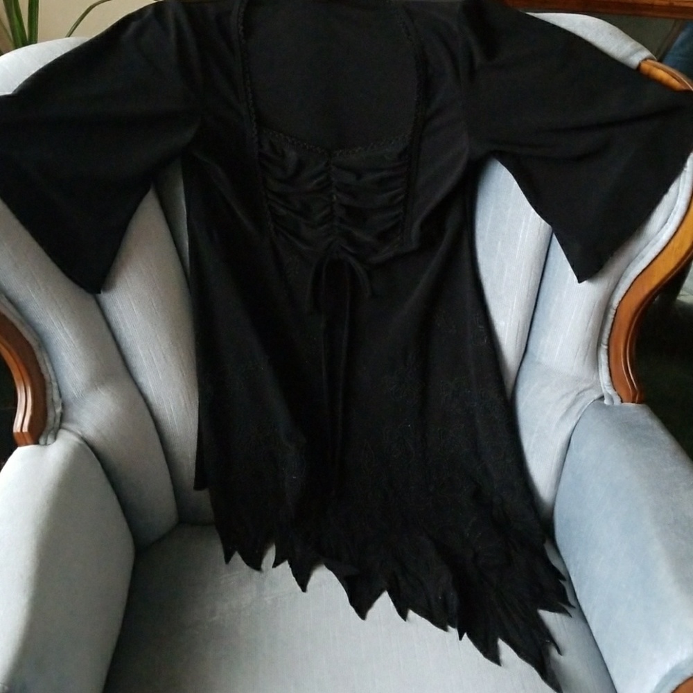 UVA Line black beaded blouse