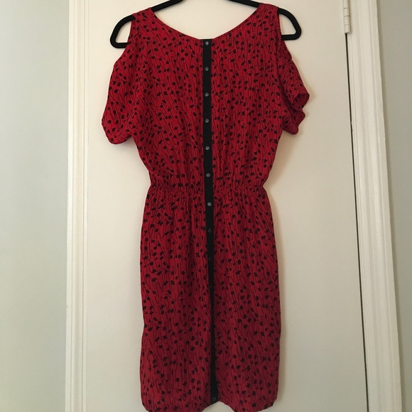 Urban Outfitters Red cutout shoulder dress - Picture 3 of 3