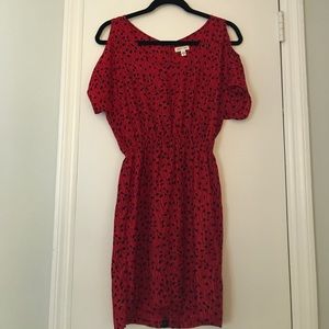 Urban Outfitters Red cutout shoulder dress