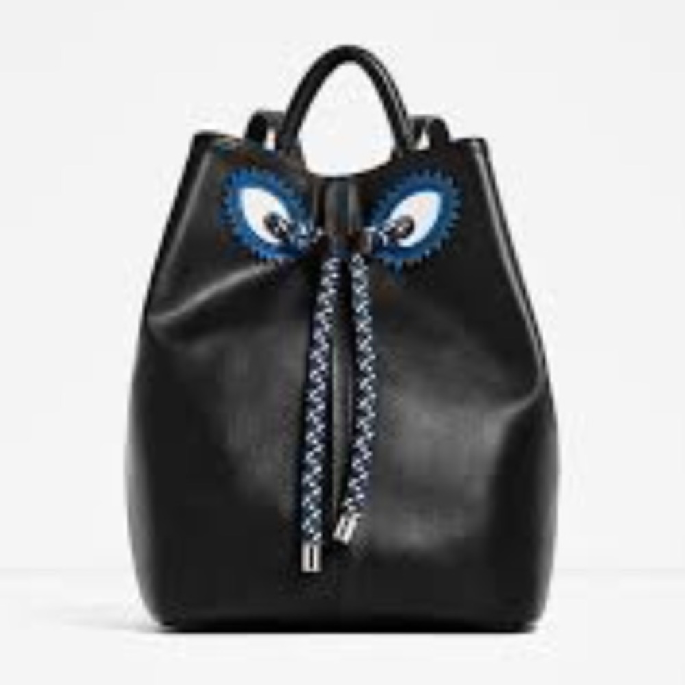 Zara contrasting cord backpack