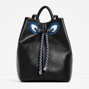 Zara contrasting cord backpack