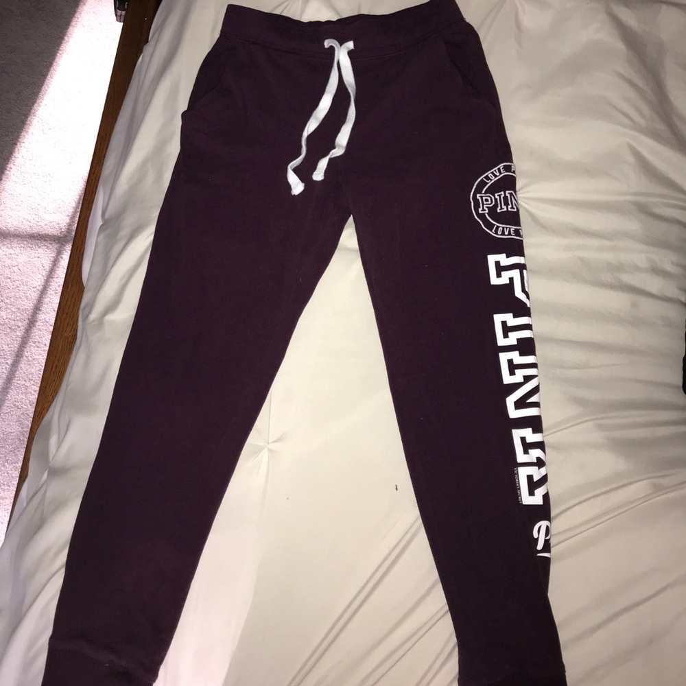 VS Pink Maroon Joggers