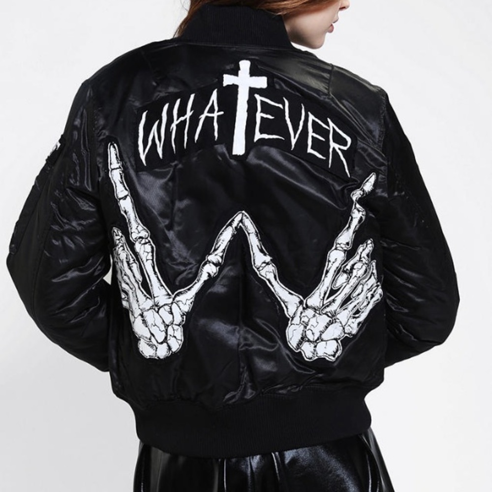UNIF satin "whatever" bomber SOLD