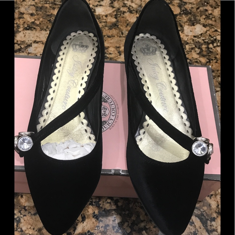 AUTHENTIC JUICY COUTURE VELVET SKIMMERS