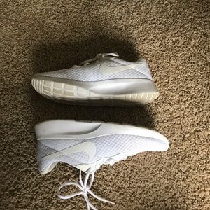 All White Nike shoes
