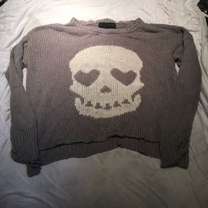 Skull knit sweater
