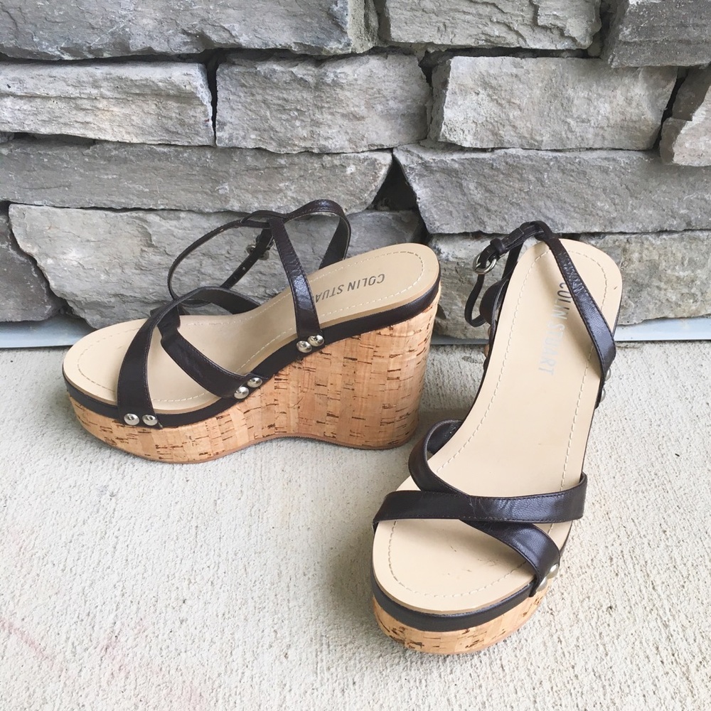 Colin Stuart strapped sandal heels, Make An Offer!