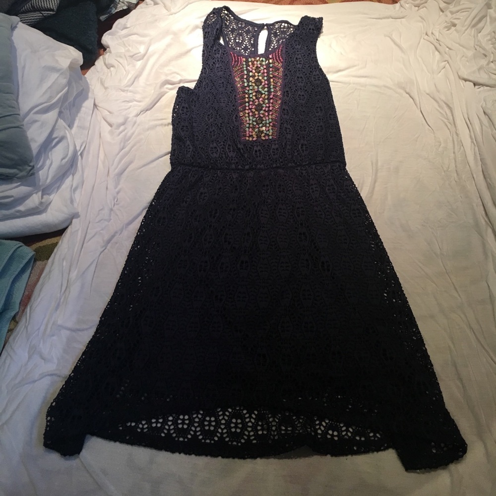 Navy beaded dress