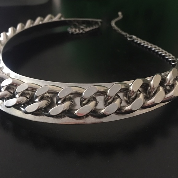 Vintage Heavy Chainlink Collar Style Necklace - Picture 5 of 5