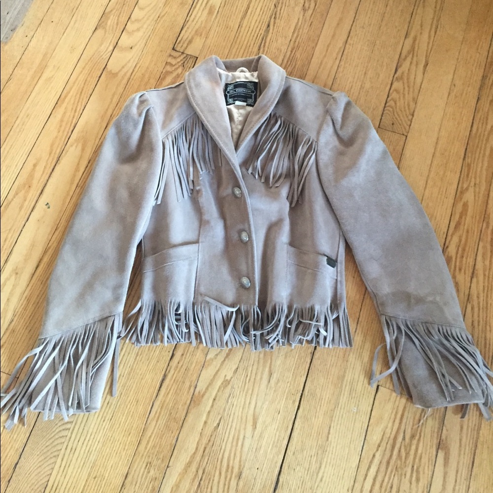 Vintage suede fringe jacket