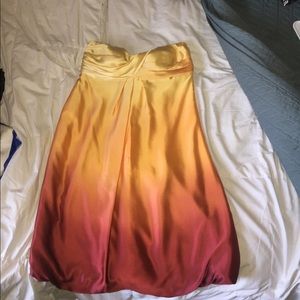 Cache sunset ombré silk cocktail dress