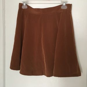 LAST CALL/  Rust orange satin-y skirt