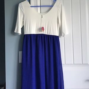 Pink blush maternity maxi