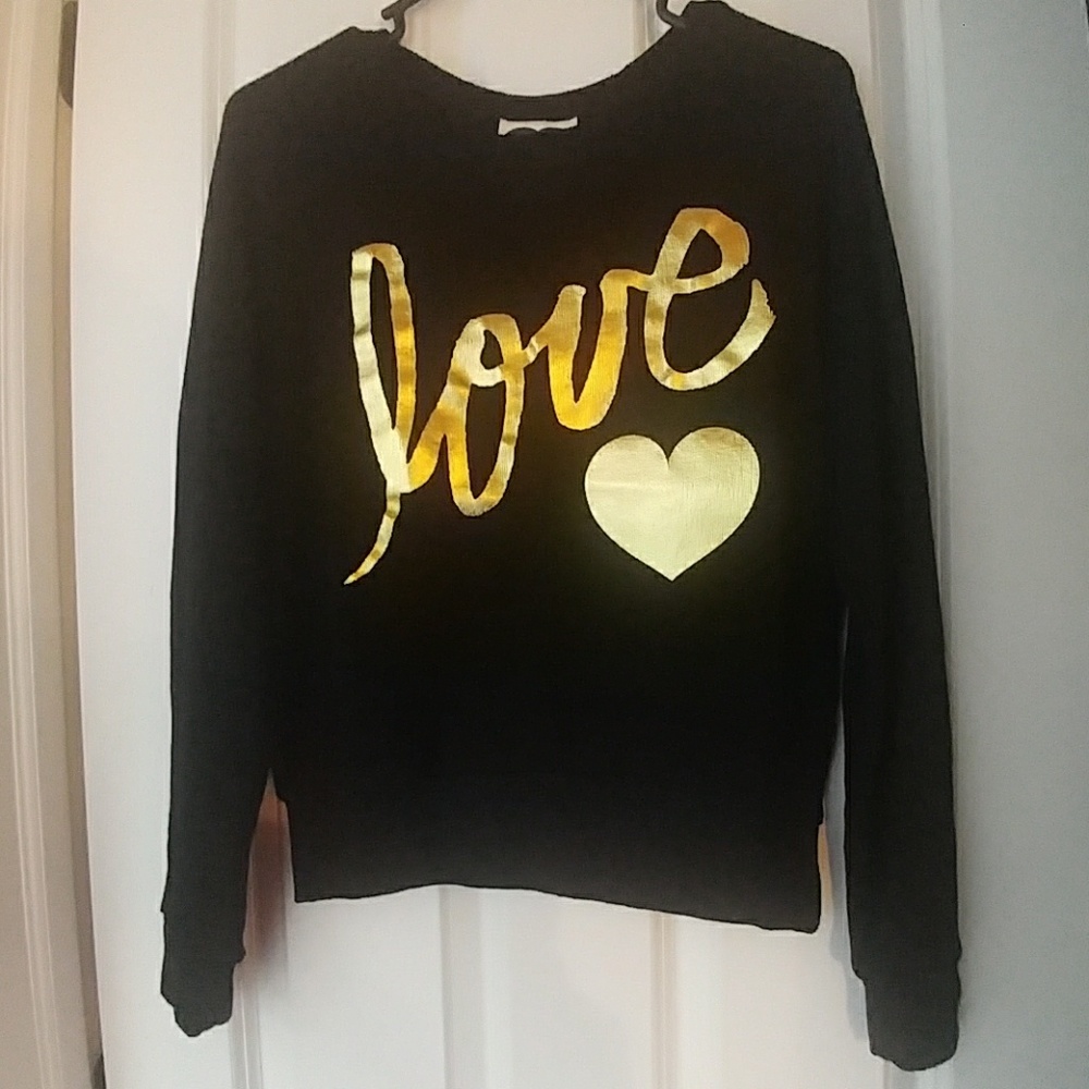 Black and Gold Love 💛 Knit Sweater