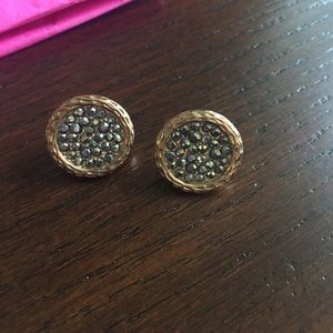 Glitter and Gold clasp Earrings