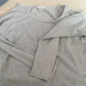 Grey sweater! With cute lace on back