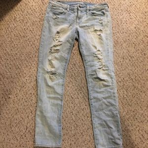 Distressed American eagle jeans