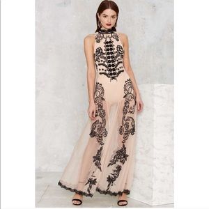 Nasty Gal "Say My Name" Embroidered Maxi Dress