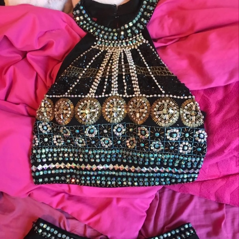 💚 beaded homecoming dress