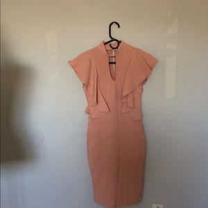 In Style peach fitted dress