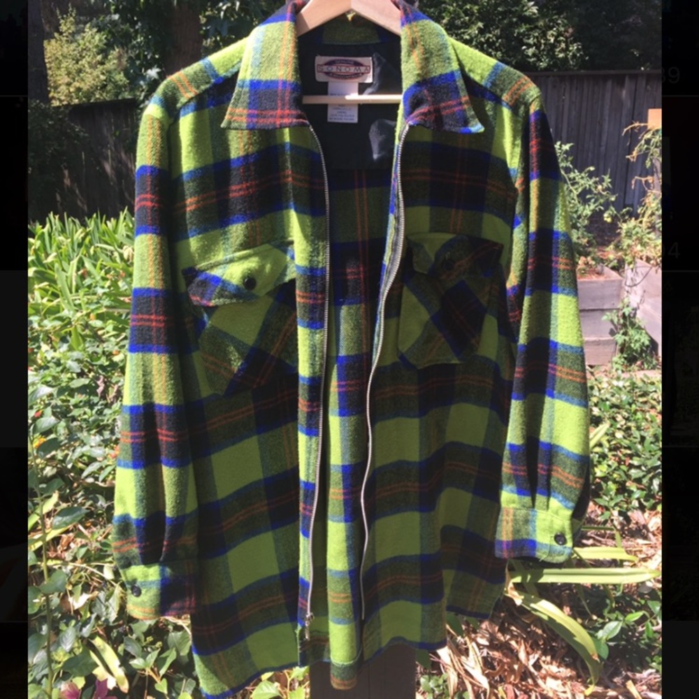 ZIP UP WOOL FLANNEL OG SUPREME LIKE DESIGN