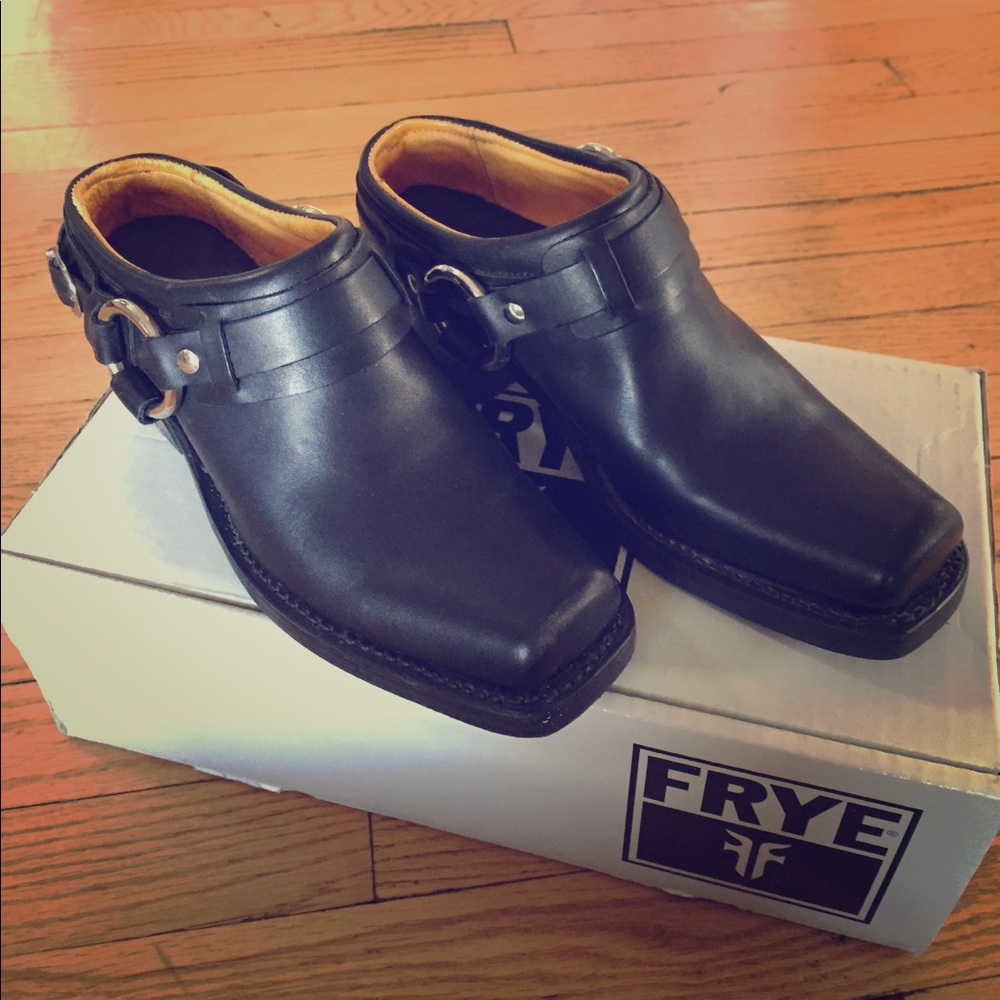 Frye harness mules