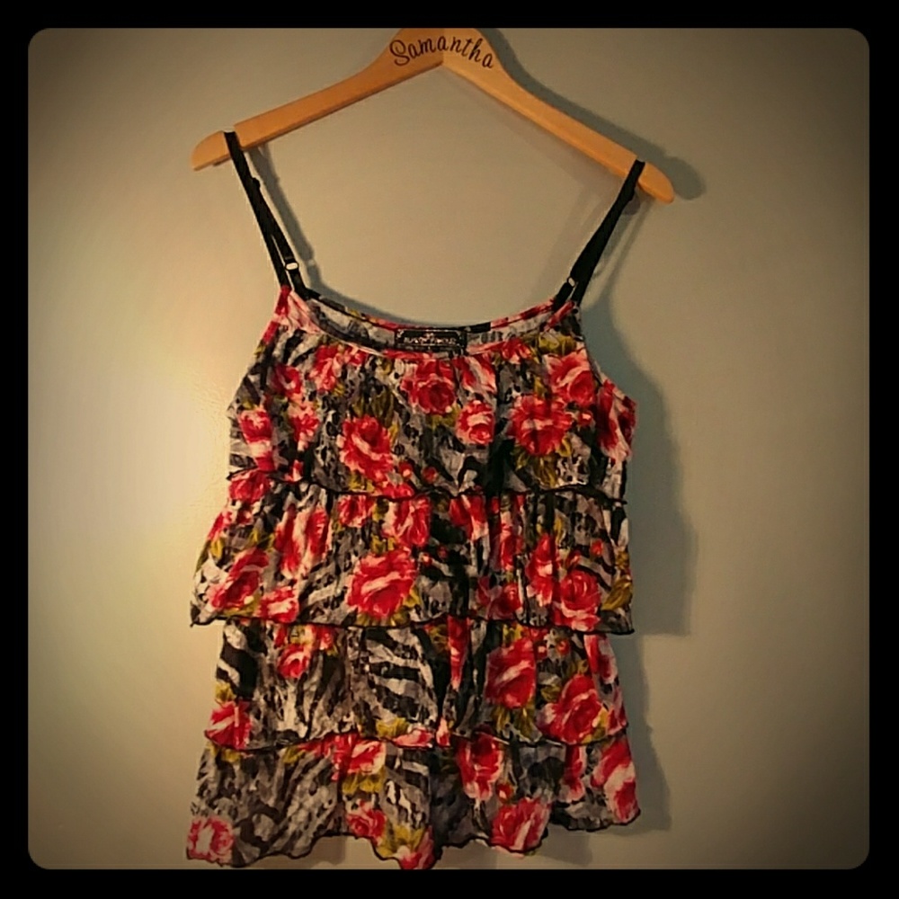 Rose covered tank top.