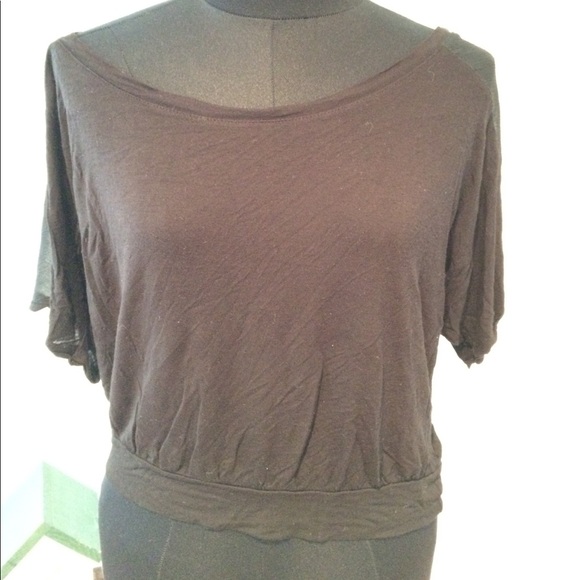 4/$15 SUPER SALE XXI Loose Black Crop Top - Picture 1 of 4