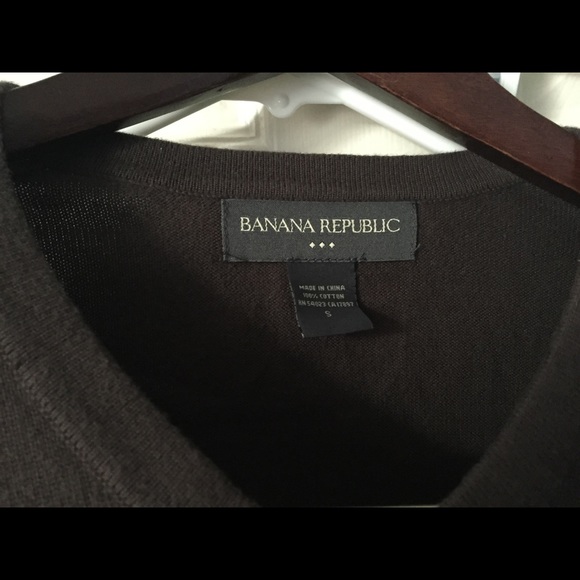 Mens Small Brown Banana Republic Cotton Sweater - Picture 2 of 2