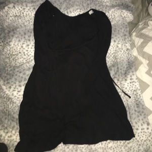 Black open sleeve dress