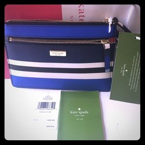 KATE SPADE WRISTLET TINIE LAUREL WAY WALTZ STRIPE