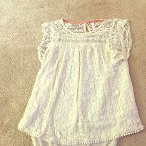 A lace/blouse material shirt