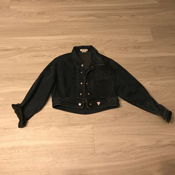 black guess jean jacket